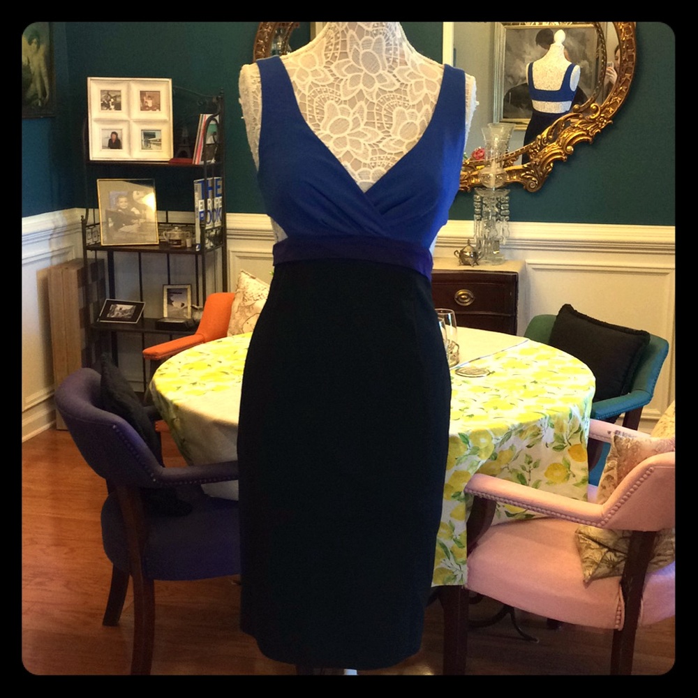 Black Halo Cut Out Color Block Dress